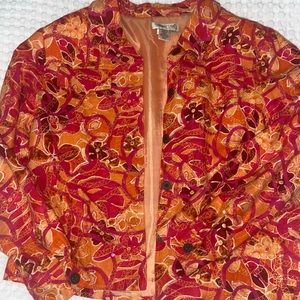 Coldwater Creek linen lined jacket/blazer